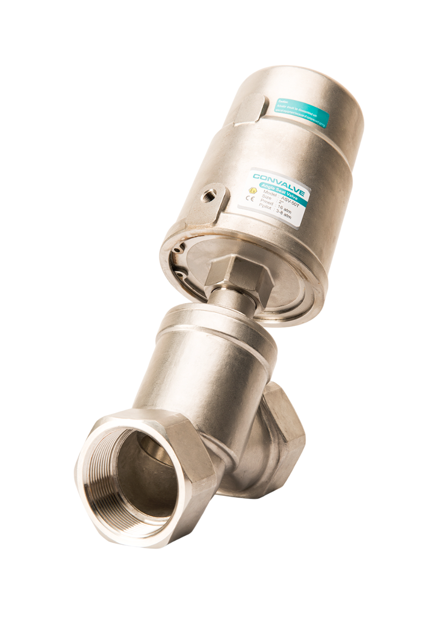 Single Acting Pneumatic Angle Seat Valve - CONVALVE