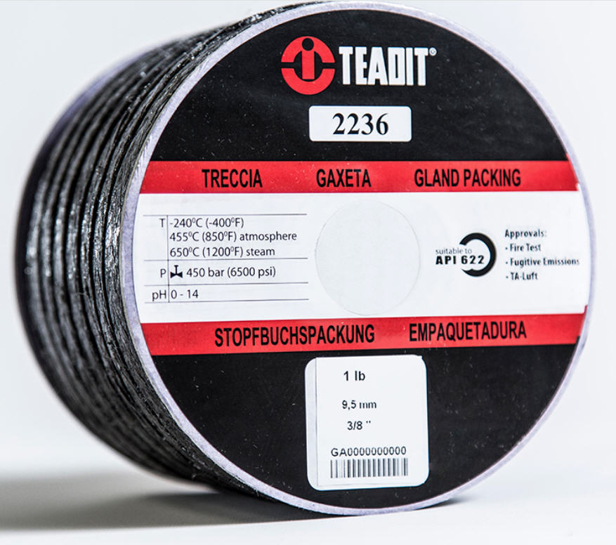 Teadit 2236 Valve Packing- Graphite with Inconel Mesh - Teadit